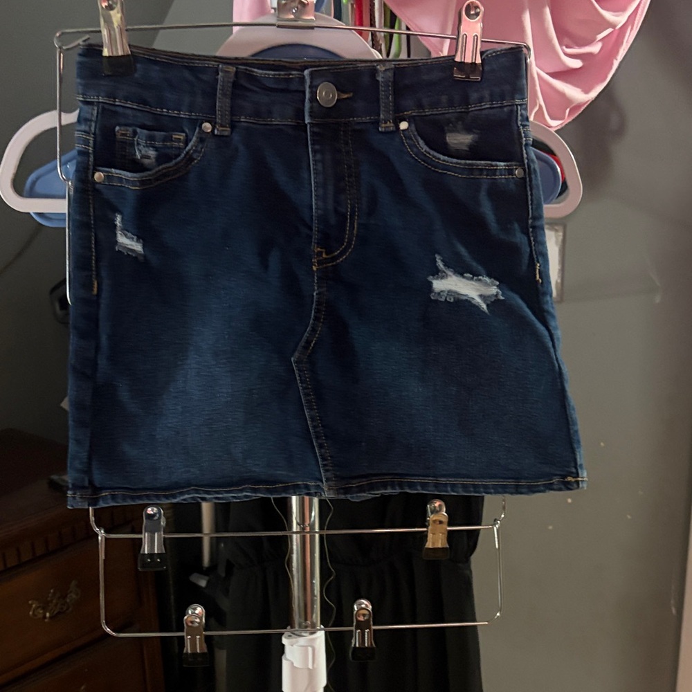 Wonder Nation Dark Blue Denim Skirt